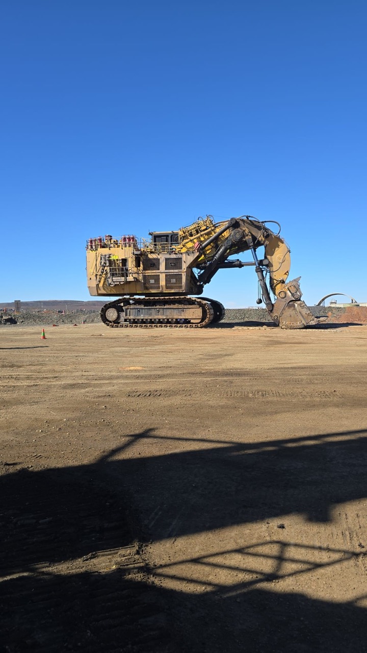 Excavator on a work site in daylight